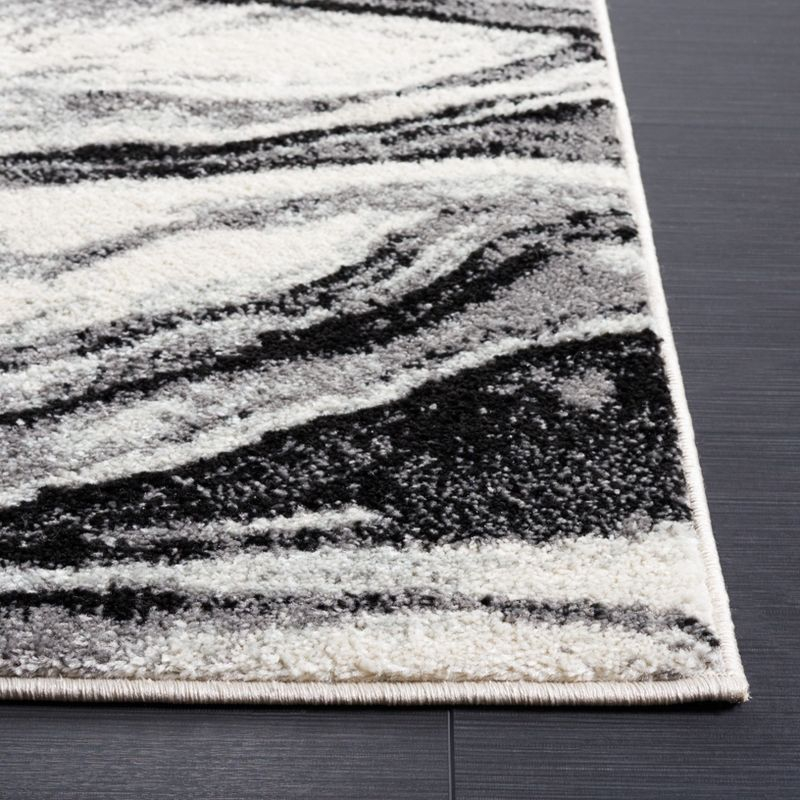 Tulum TUL275 Power Loomed Area Rug - Ivory/Black - 8'x10' - Safavieh.
