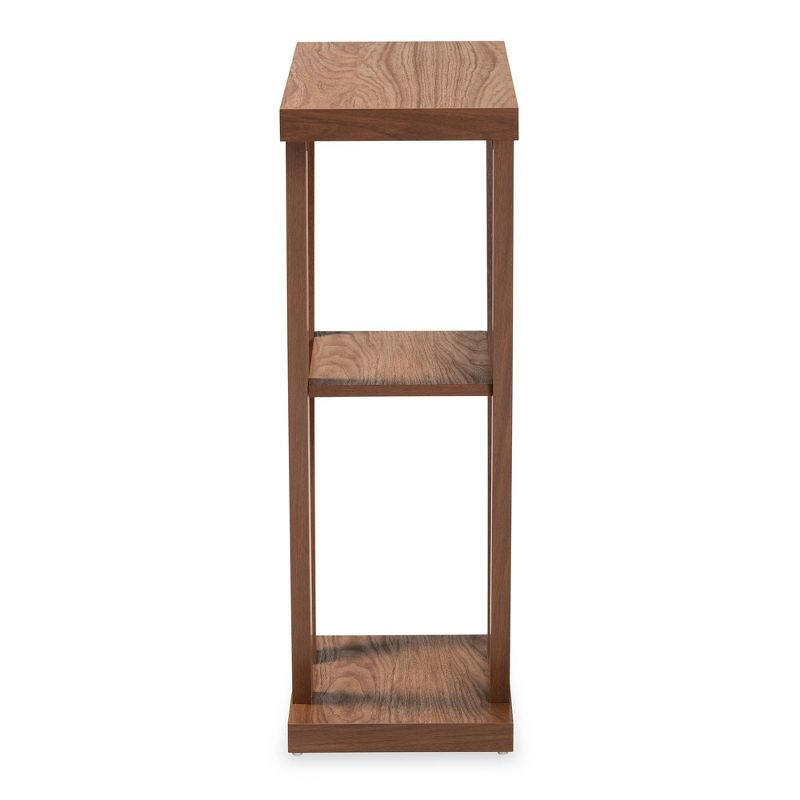 Boone Wood Console Table Walnut Brown - Baxton Studio: Modern Entryway Furniture with Shelf, Space-Saving Design