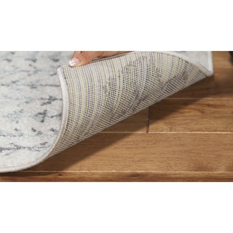 Tulum TUL262 Power Loomed Area Rug - Ivory/Grey - 9' round - Safavieh.