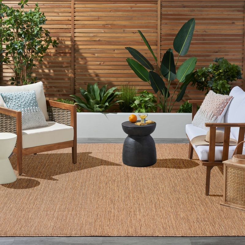 Nourison Horizon Indoor/Outdoor 8' x 10' Natural Modern Chevron Flatweave Rug