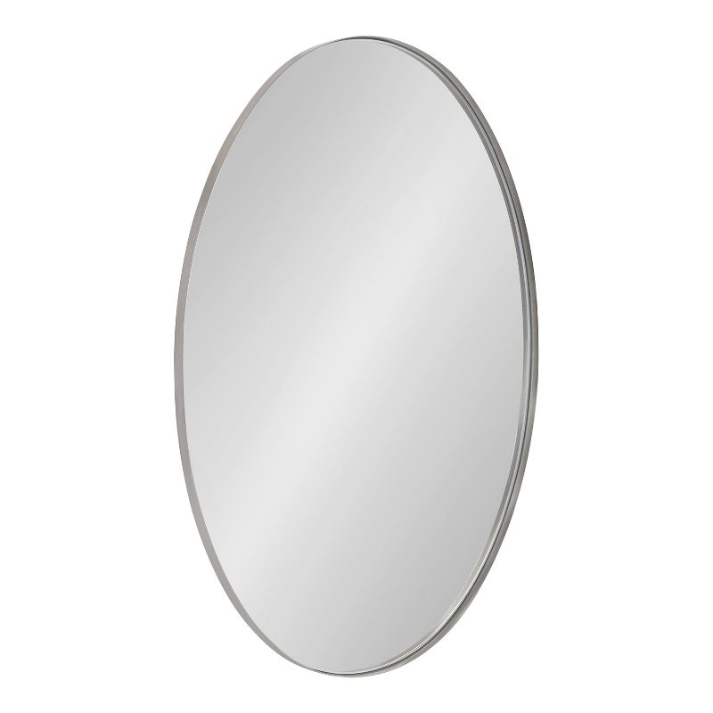 Kate and Laurel Rollo Oval Framed Wall Mirror, 20x30, Silver