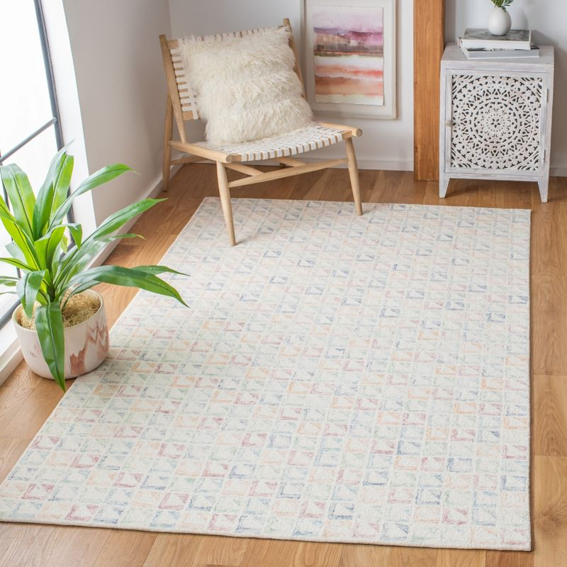 Rodeo Drive RD102 Hand Tufted Area Rug - Ivory/Blue - 5'x8' - Safavieh.