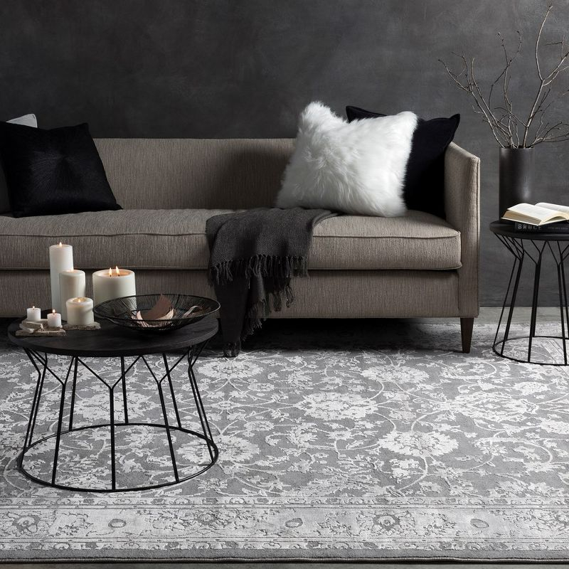 Mark & Day Meadows 3'11"x5'7" Rectangle Woven Indoor Area Rugs Medium Gray