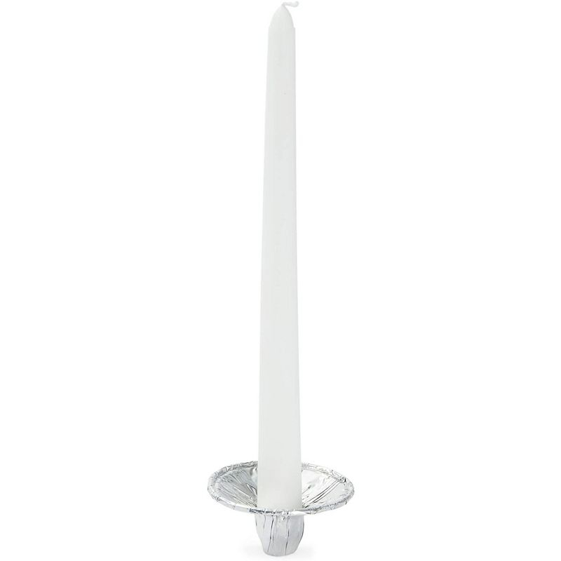 Okuna Outpost 200 Pack Disposable Aluminum Foil Candlestick Tapper Candle Holders for Shabbat, Funeral Procession, 2.76 in