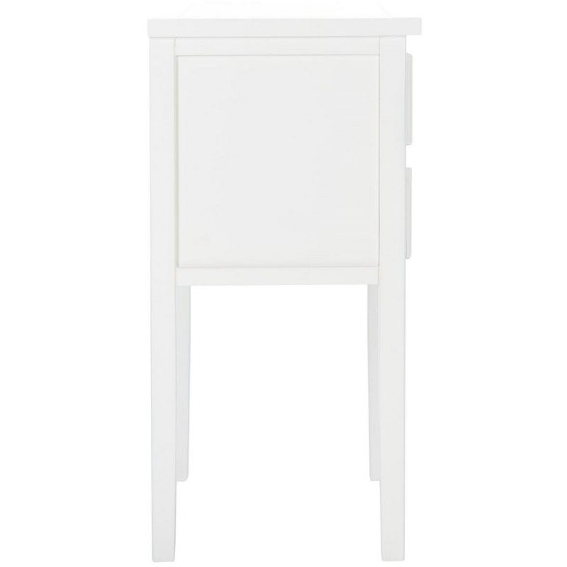 Toby Accent Table with Storage Drawers - White - Safavieh.