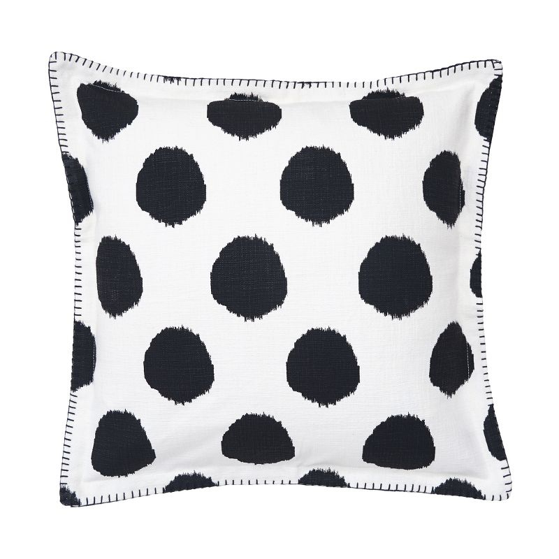 Polka Dots Cotton Blend Throw Pillow