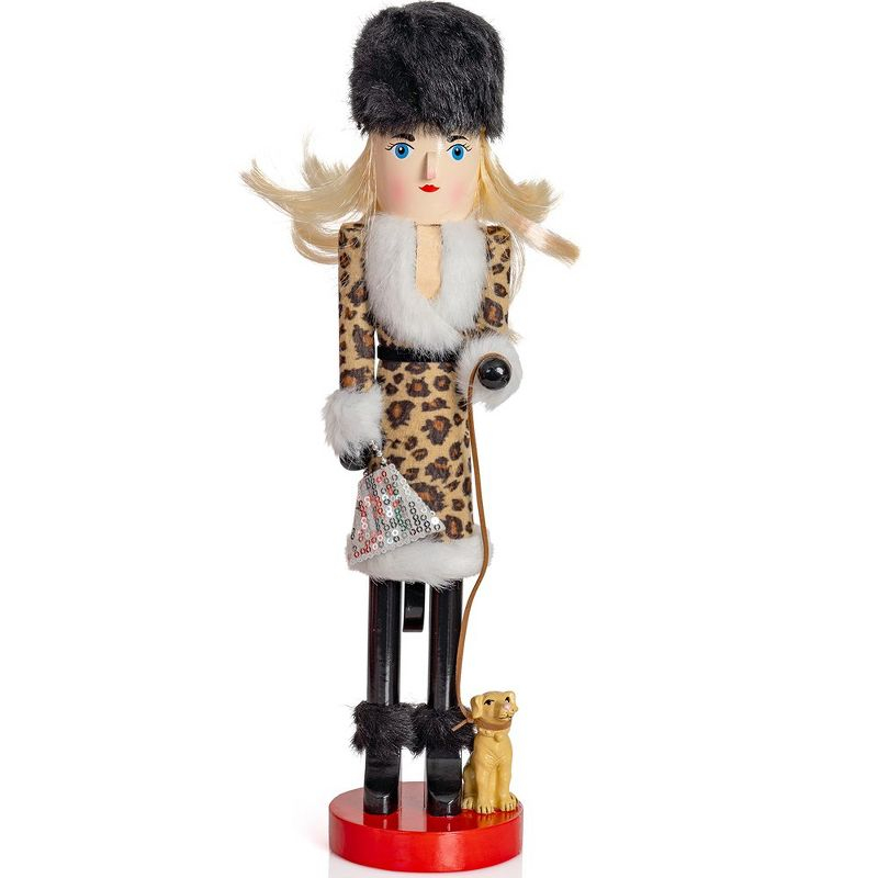 Ornativity Shopping Lady Christmas Wooden Nutcracker - 15 in