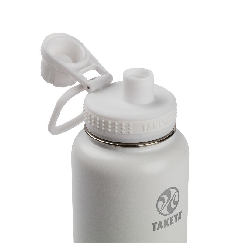 Takeya 32oz Actives Insulated Stainless Steel Water Bottle with Spout Lid - White