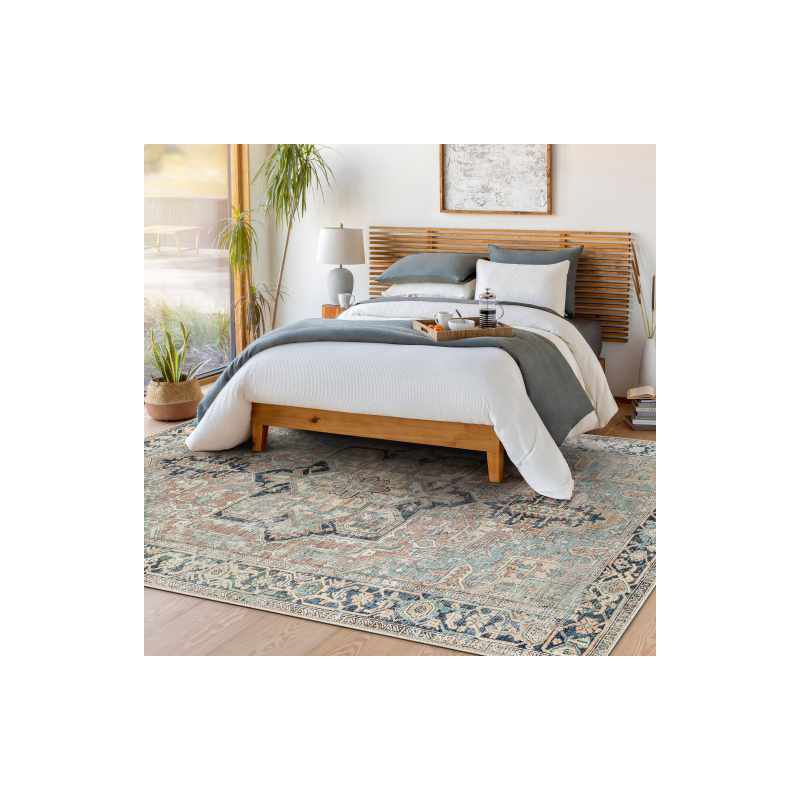 Hauteloom Rectangle Area Rug   Brick Red