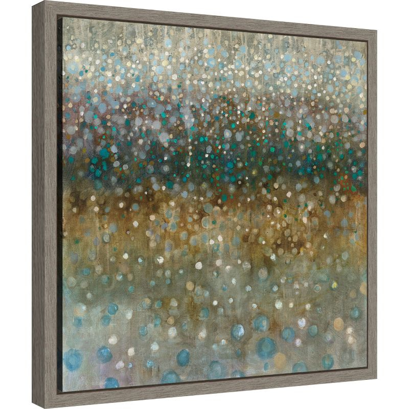 Amanti Art Abstract Rain by Danhui Nai Canvas Wall Art Print Framed 16 x 16-in.