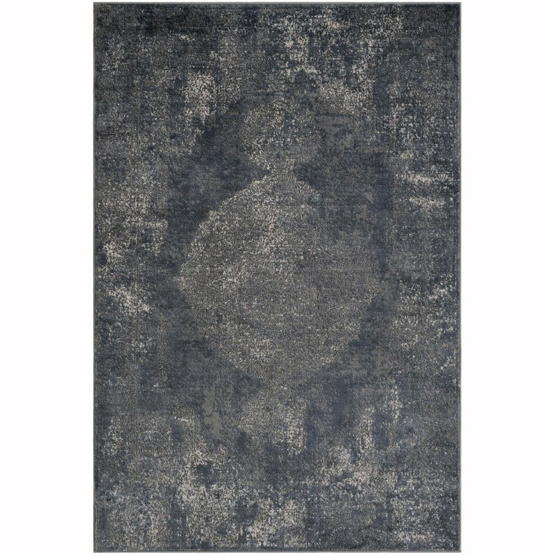 Unique Loom Portland Collection Area Rug - Woodburn (6' 1" x 9' Rectangle Blue/Ivory)