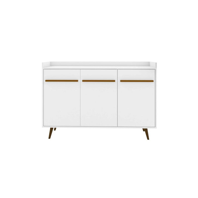 53.54" Bradley Buffet Stand White - Manhattan Comfort: Mid-Century Modern Storage Console