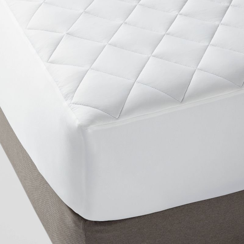 Full Cool Touch Waterproof Mattress Pad - Threshold™: Hypoallergenic Protector, Fits 18" Depth, Moisture-Wicking