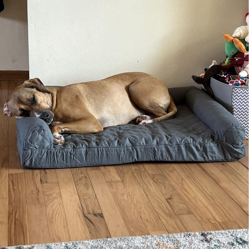 FurHaven Quilted Orthopedic Sofa Dog Bed - Large, Warm Brown