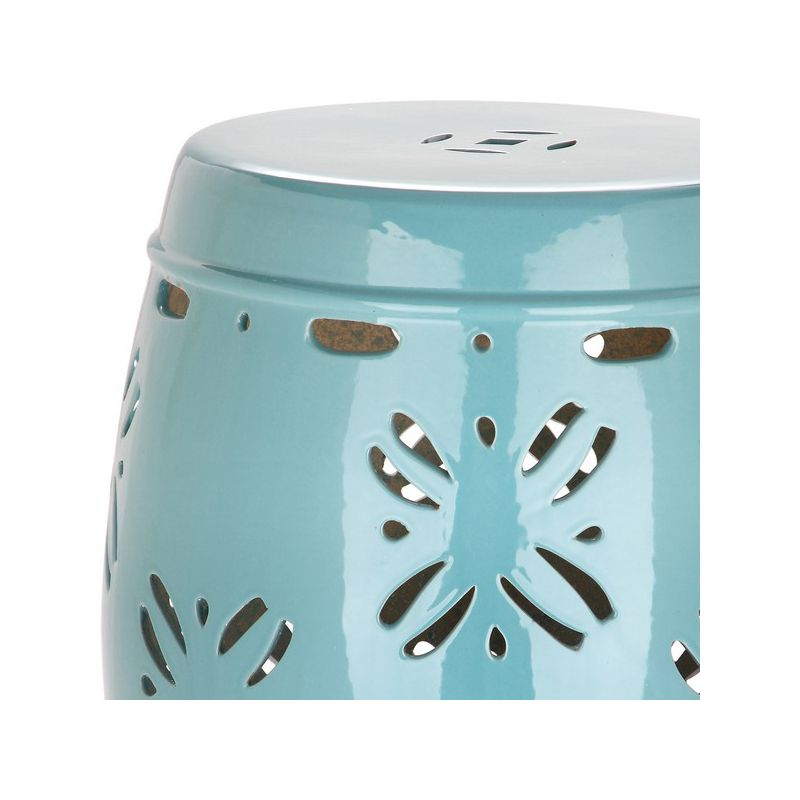 Sakura Garden Stool - Indoor/Outdoor - ACS4543 - Blue - Safavieh