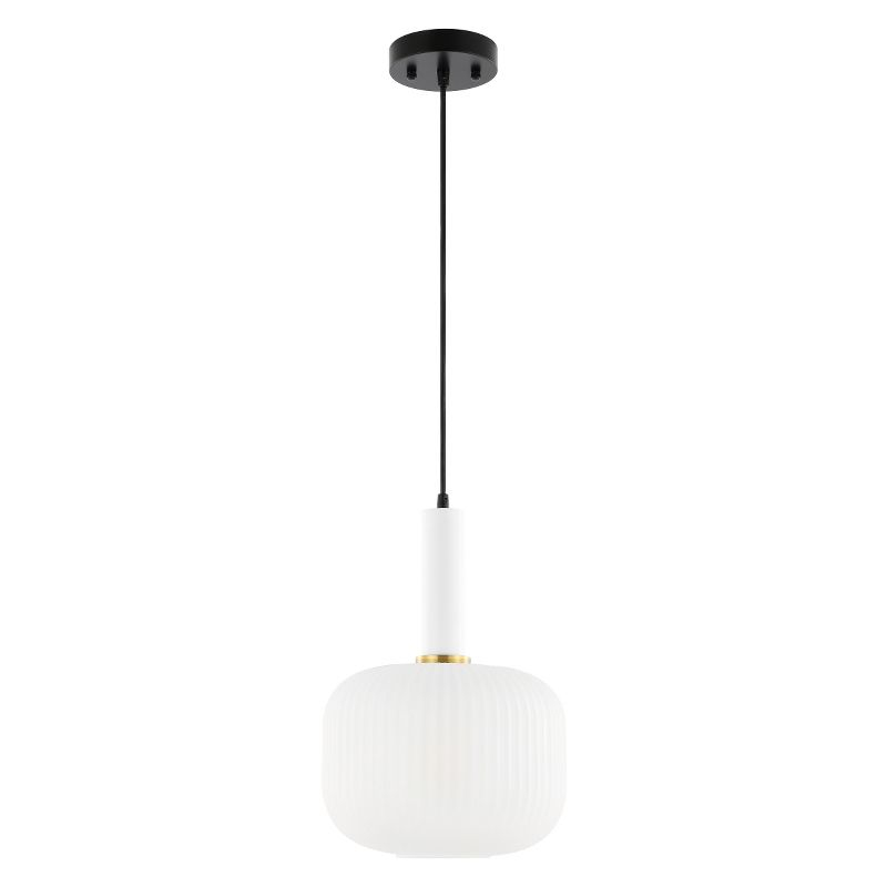Naois 10" Pendant - PND4149 - White/Black - Safavieh