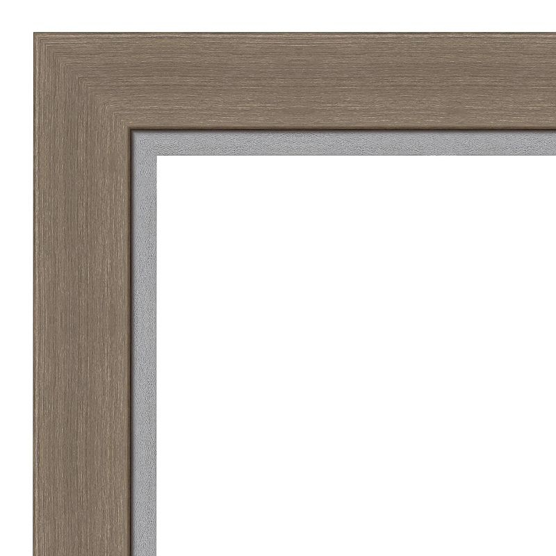 43" x 33" Eva Framed Bathroom Vanity Wall Mirror Brown - Amanti Art: Polystyrene Frame, Beveled Glass, Wall Mount