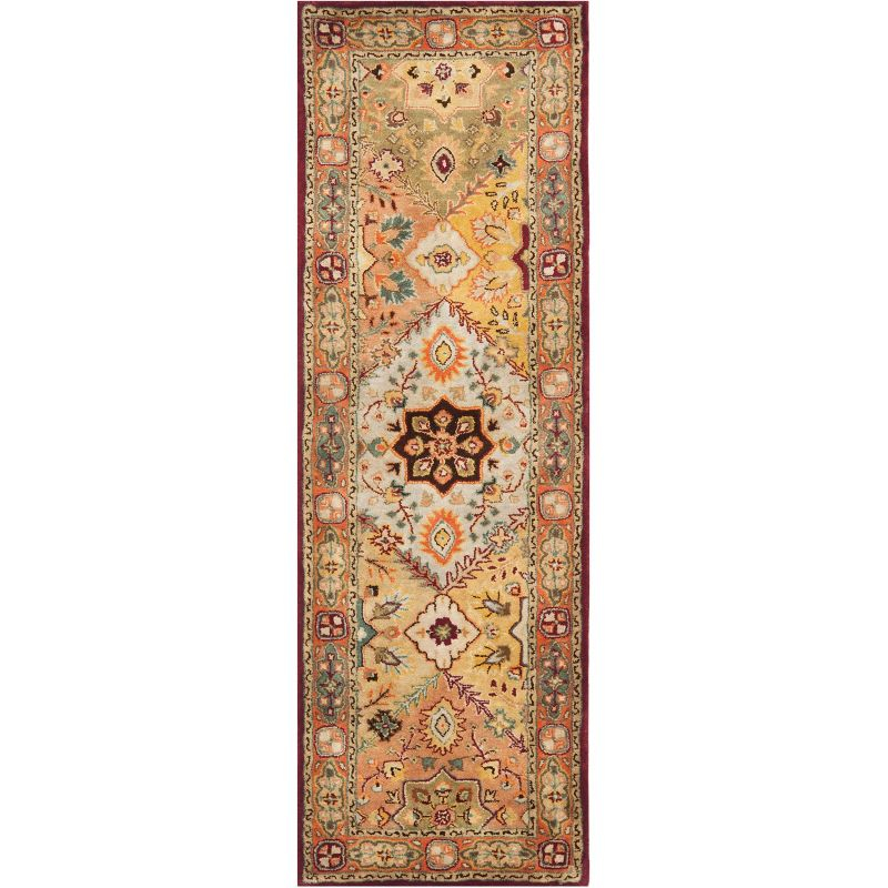 Persian Legend PL812 Hand Tufted Indoor Runner Rug - 2'6"x12' - Red/Rust - Safavieh