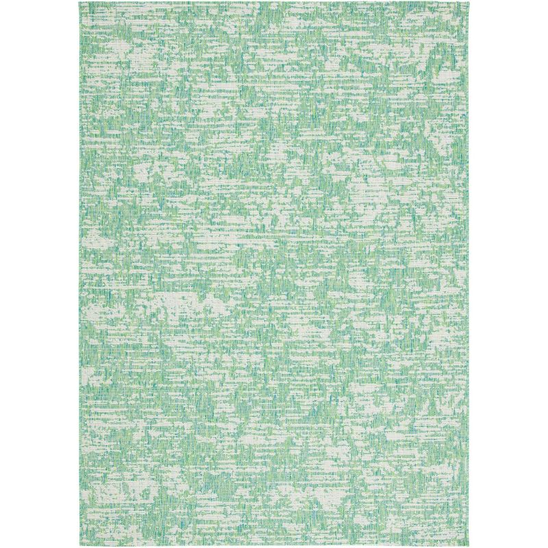 Courtyard CY8452 Power Loomed Indoor and Outdoor Area Rug - Green Blue/Ivory - 8'x10' - Safavieh