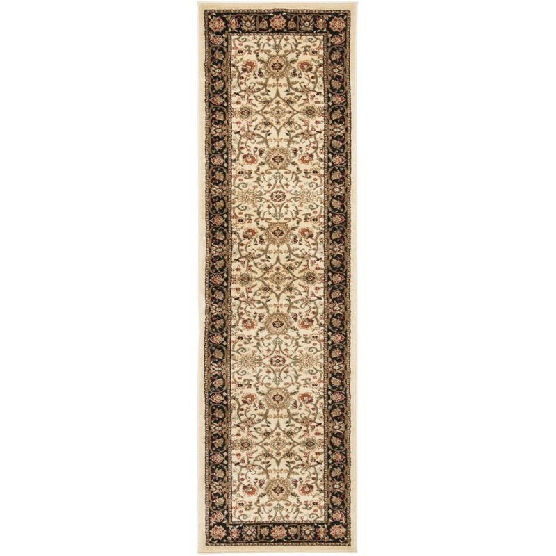 Lyndhurst LNH212 Power Loomed Accent Rug - Ivory/Black - 2'3"x4' - Safavieh