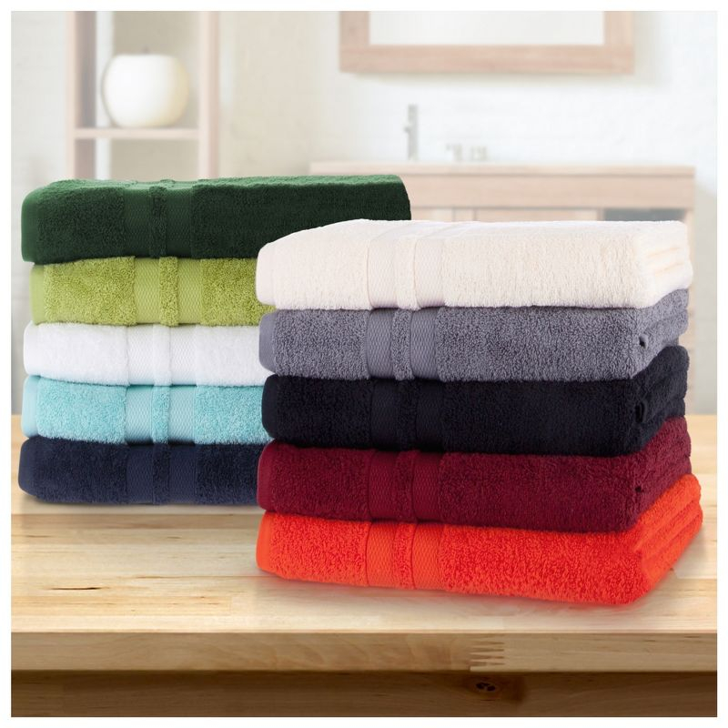 Ultra-Soft Cotton Solid Bath Towel Set of 4, Ivory - Blue Nile Mills