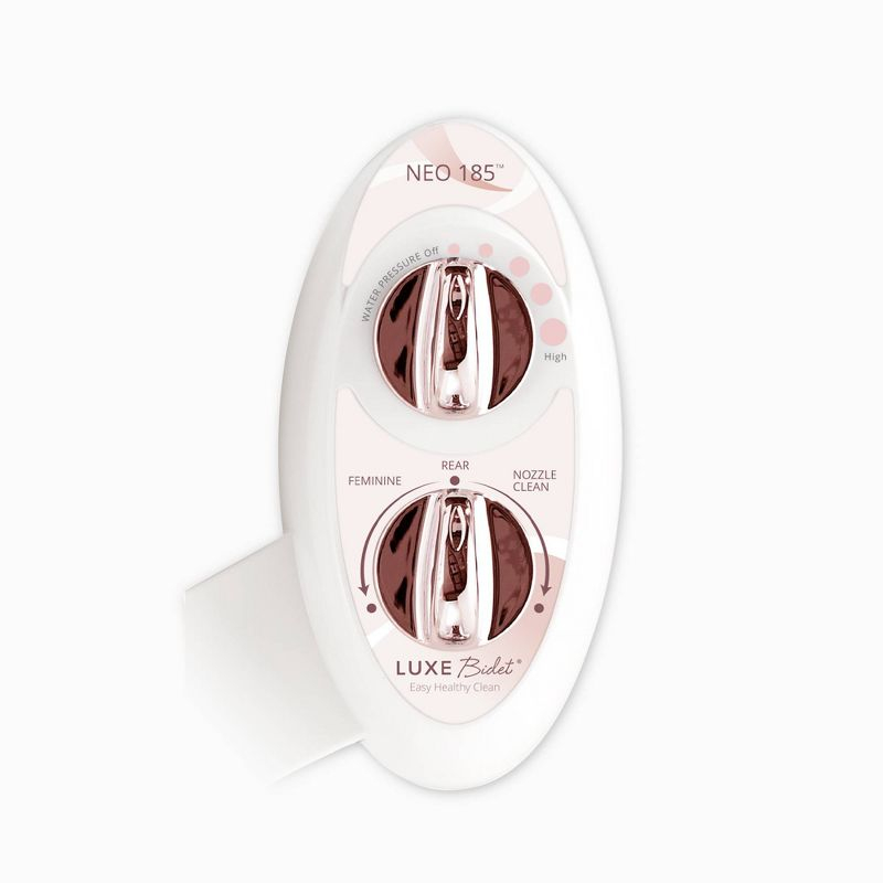 LUXE Bidet NEO 185 Mechanical Attachment Bidet Rose Gold: ABS Material, Elongated Shape, 18-Month Warranty