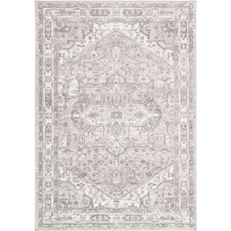 Brentwood BNT852 Power Loomed Indoor Accent Rug - Cream/Grey - 4'x6' - Safavieh