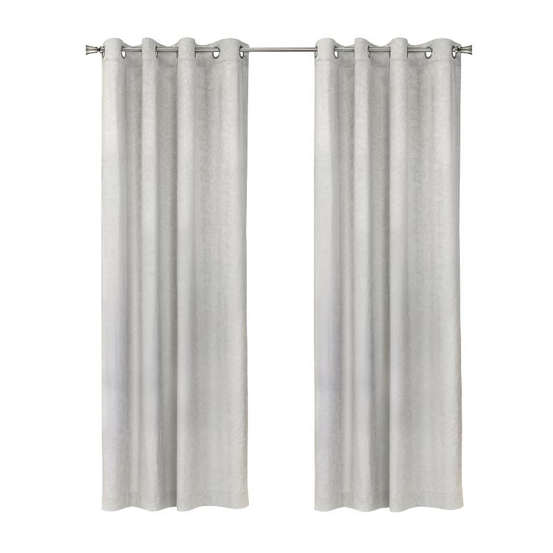 Habitat Bristol Room Darkening UV Protecion Grommet Curtain Panel for Windows 52" x 95" White