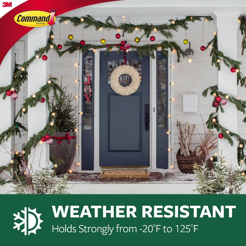 Command 16ct Damage-Free Hanging Outdoor Light Clips with Adhesive Strips