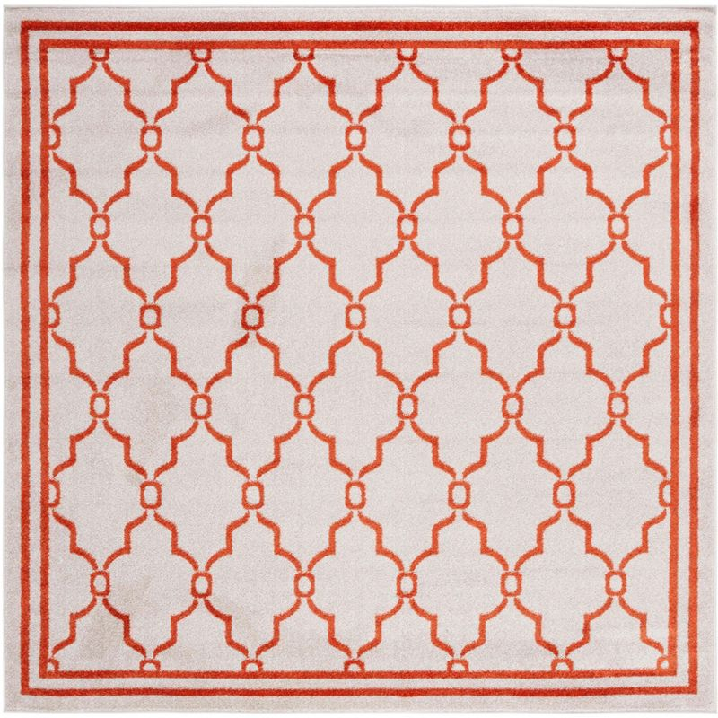 Amherst AMT414 Power Loomed Indoor Area Rug - Beige/Orange - 7'x7' - Safavieh