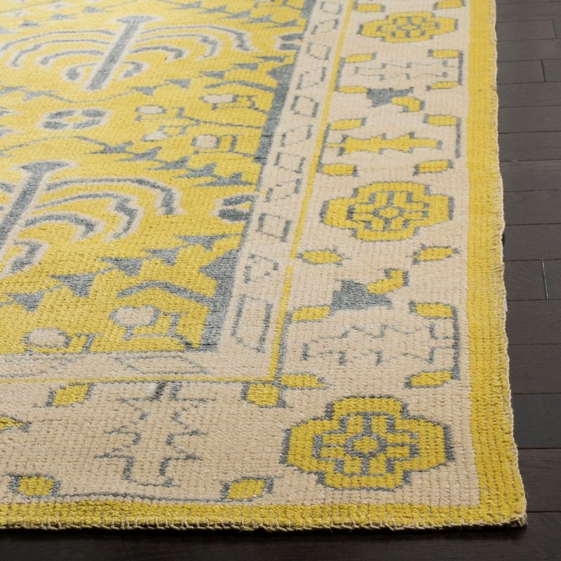 Stone Wash STW213 Hand Knotted Indoor Runner Rug - Yellow - 2'6"x8' - Safavieh.