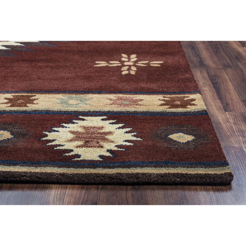 Alora Decor 8'x10' Ryder Southwest Rectangle Area Rug Burgundy