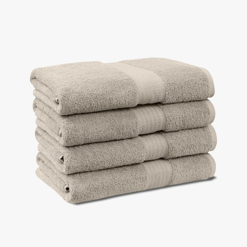True Classics 4-Piece Bath Towel Set, Tan