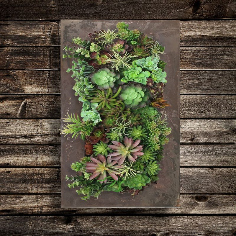 Modern Home Living Wall Galvanized Steel/Zinc Succulent Planter (Rust Zinc, 18 Pocket)
