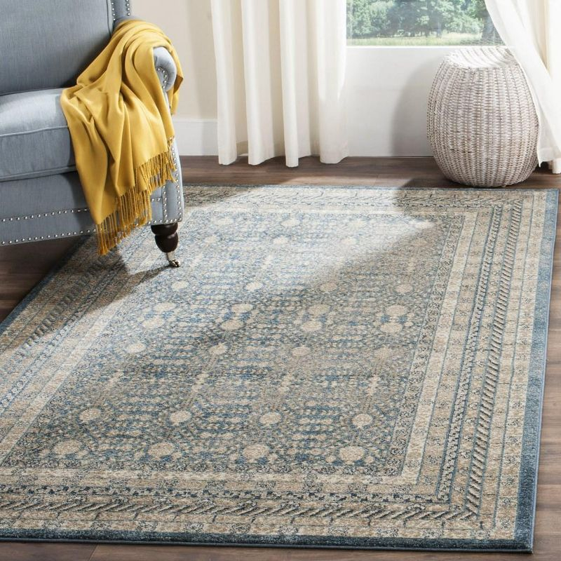 Sofia SOF376 Power Loomed Indoor Area Rug - Blue/Beige - 4'x5'7" - Safavieh.