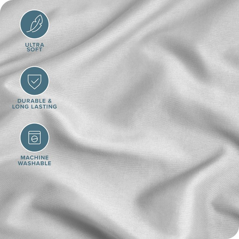 Microfiber Queen - Envelope - 20 x 30 Cloud Grey Pillowcase Set by Bare Home