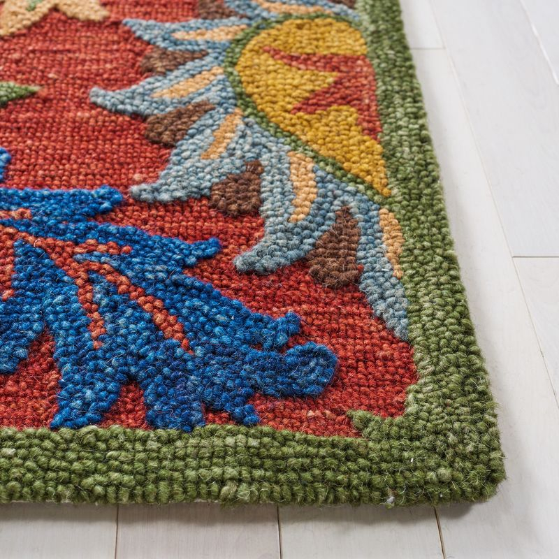 Blossom BLM563 Hand Tufted Area Rug - Red/Blue - 6'x6' - Safavieh.
