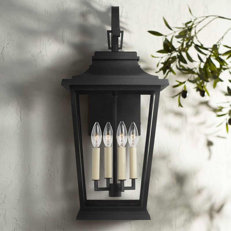 Generation Lighting Warren 25 3/4" High Black 4-Light Outdoor Wall Light