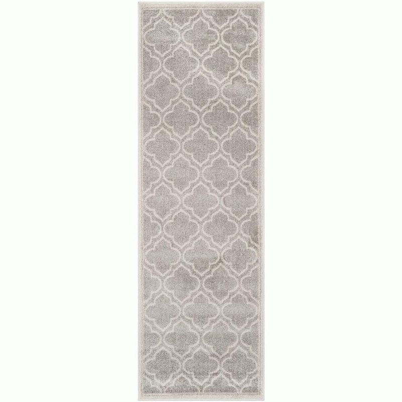 Amherst AMT412 Power Loomed Runner Rug - Light Grey/Ivory - 2'3"x13' - Safavieh.