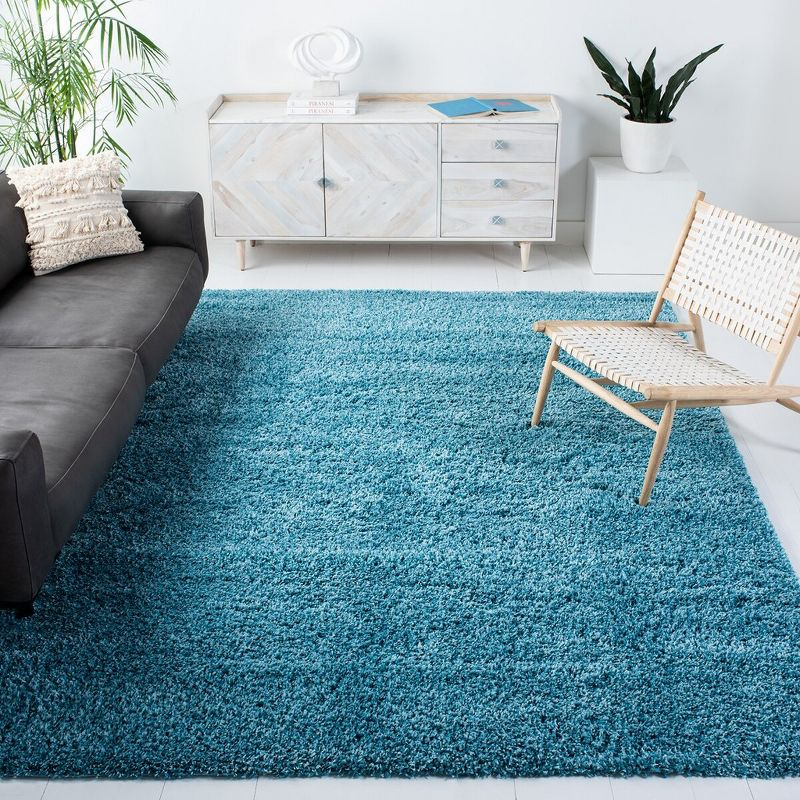 Shag SG151 Power Loomed Indoor Area Rug - Turquoise - 8'x10' - Safavieh.