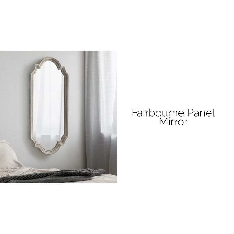 Kate and Laurel Fairbourne Scalloped MDF Full Length Mirror, 20x42, Gray