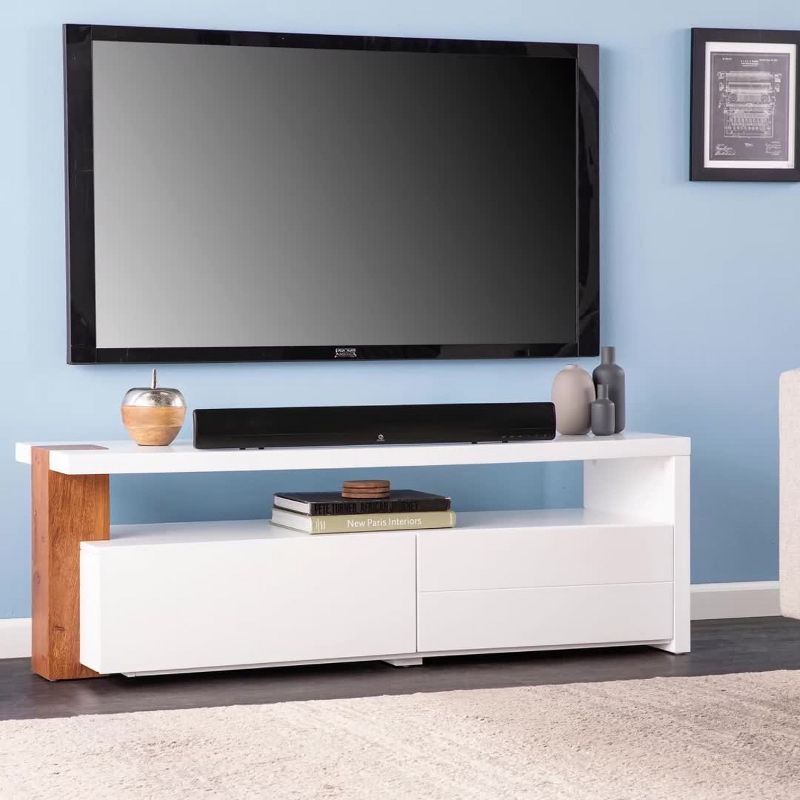 Harliston Contemporary Media Stand w/ Storage - MS1164813 - White - SEI