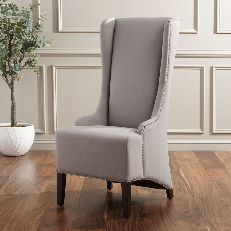 Bacall 20" H Dining Chair With Nail Head Trim - MCR4501 - Taupe - Safavieh Couture