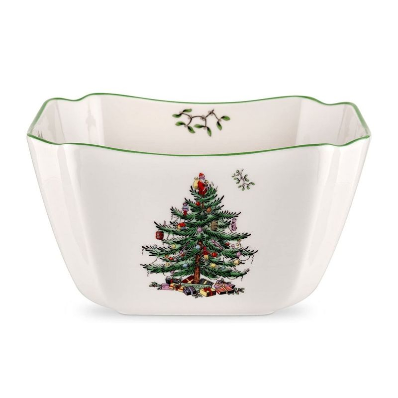 Spode Christmas Tree Large Square Serving Bowl - 10 Inch