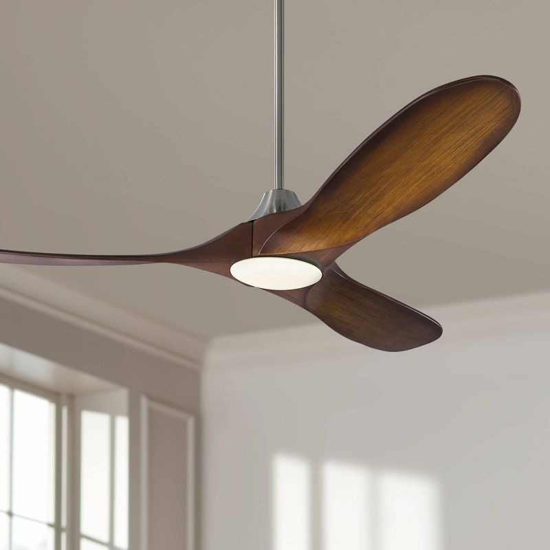 Visual Comfort and Co. 52" Visual Comfort Maverick II Brushed Steel LED Fan with Remote