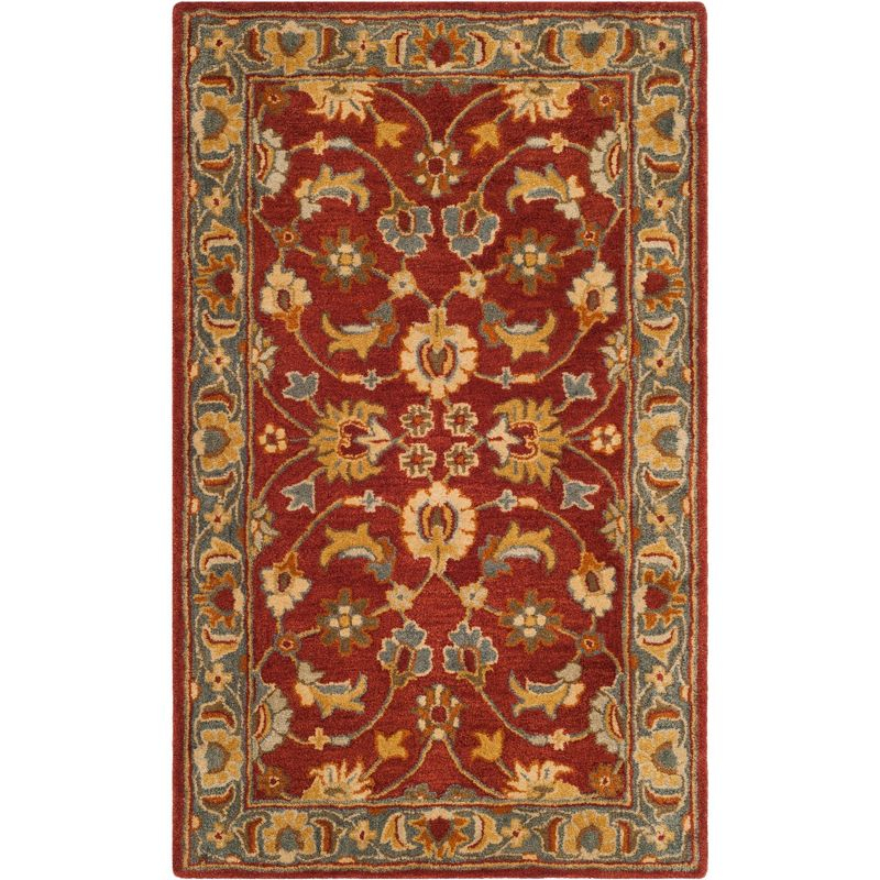 Heritage HG403 Handmade Accent Rug - 3'x5' - Red/Blue - Safavieh