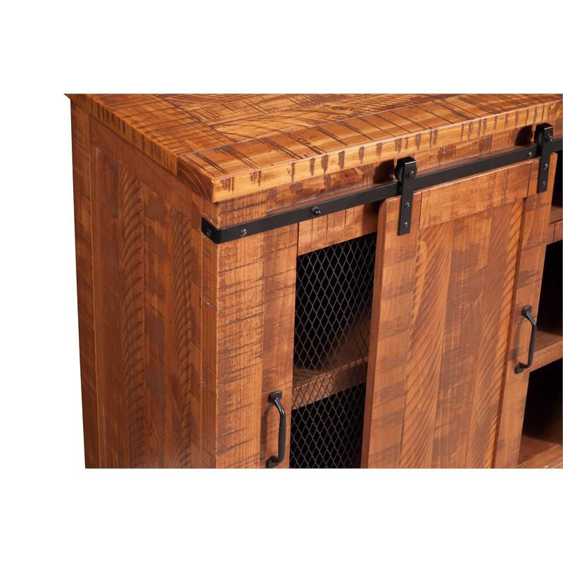 Omaha 65" Solid Wood TV Stand Honey Tobacco Finish - Martin Svensson Home