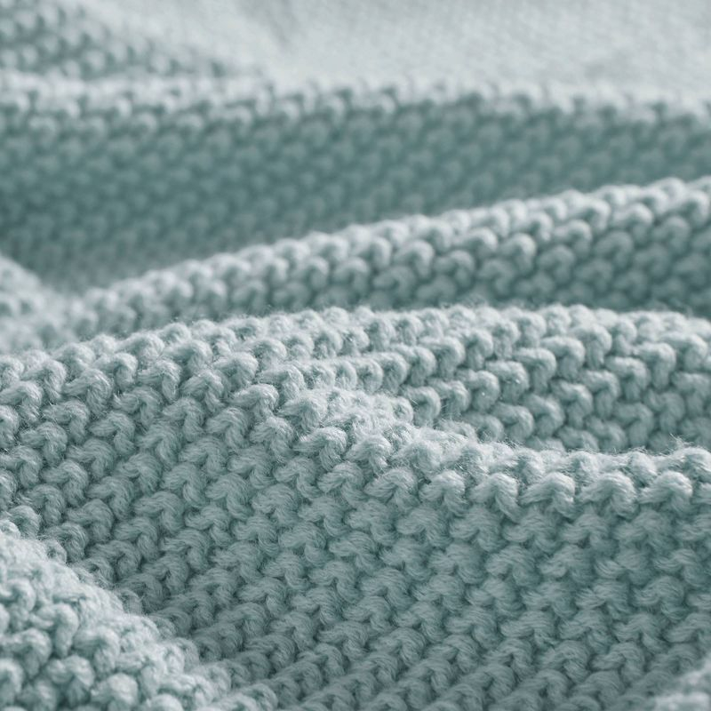Ink+Ivy 50"x60" Bree Knit Throw Blanket Light Blue: Acrylic, Cozy, Machine Washable, for Sofa