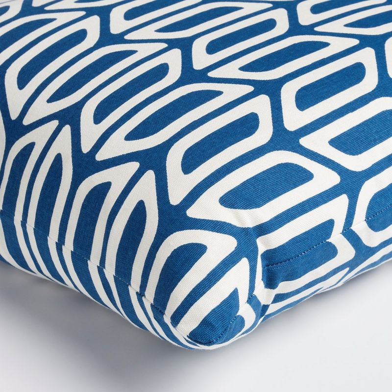Mark & Day Magele 18"H x 18"W Square Pillow Cover No Insert Modern Dark Blue Throw Pillow