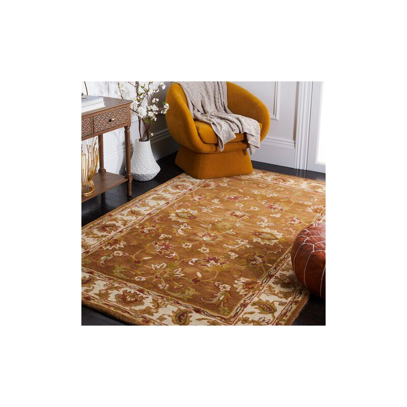 Heritage HG816 Handmade Accent Rug - 2'x3' - Mocha/Ivory - Safavieh
